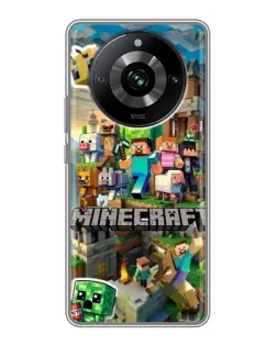 Чехол для Realme 11 с картинкой «Замок Minecraft»