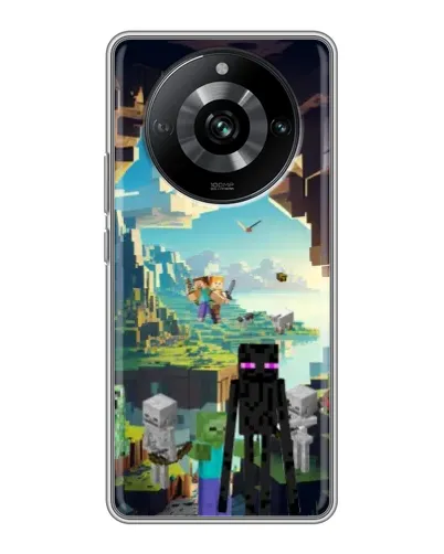 Чехол для Realme 11 с картинкой «Эндермен в лесу» Чехол для Realme 11 с картинкой «Эндермен в лесу»