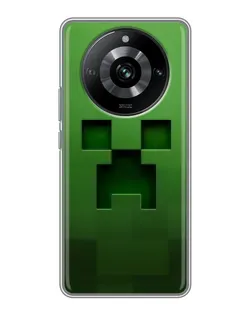 Чехол для Realme 11 с картинкой «Крипер микро-дизайн»