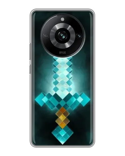 Чехол для Realme 11 с картинкой «Алмазный меч неон» Чехол для Realme 11 с картинкой «Алмазный меч неон»