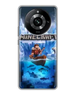 Чехол для Realme 11 с картинкой «Minecraft ледяной мир»