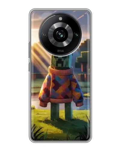 Чехол для Realme 11 с картинкой «Крипер в свитере» Чехол для Realme 11 с картинкой «Крипер в свитере»