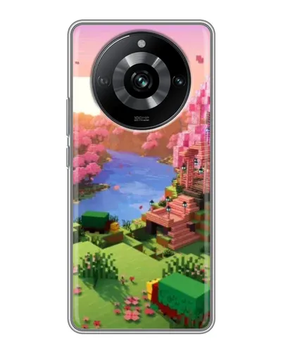 Чехол для Realme 11 с картинкой «Розовое дерево Minecraft» Чехол для Realme 11 с картинкой «Розовое дерево Minecraft»