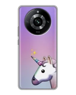 Чехол для Realme 11 с картинкой «Единорог градиент» Чехол для Realme 11 с картинкой «Единорог градиент»