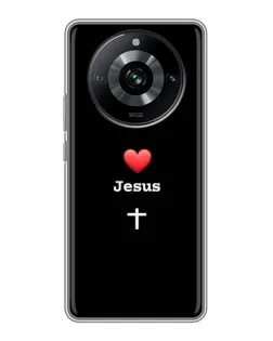 Чехол для Realme 11 с картинкой «Сердце - Jesus»