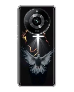 Чехол для Realme 11 с картинкой «Голубь и Свет»
