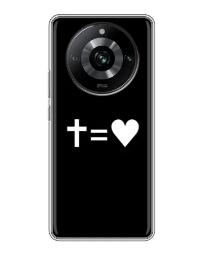 Чехол для Realme 11 с картинкой «Крест и Сердце»