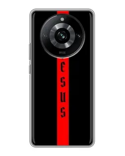 Чехол для Realme 11 с картинкой «Красная линия веры»