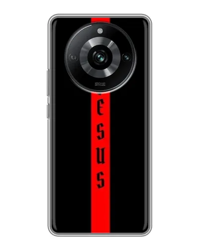 Чехол для Realme 11 с картинкой «Красная линия веры»