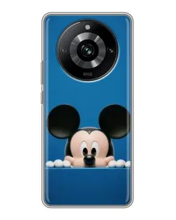Чехол для Realme 11 с картинкой «Микки выглядывает»