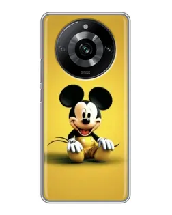 Чехол для Realme 11 с картинкой «Микки на желтом»