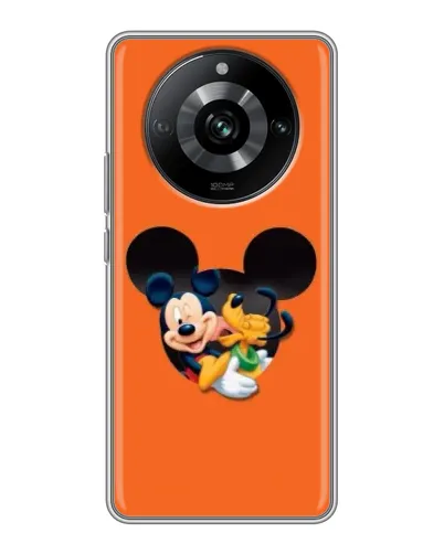 Чехол для Realme 11 с картинкой «Сердце Микки Минни»