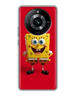 Чохол для Realme 11 з картинкою «Спанч Боб на червоному»