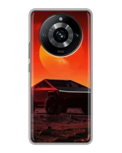 Чохол для Realme 11 з картинкою «Cybertruck на Марсі»