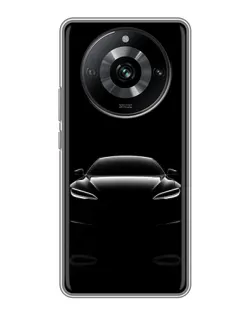 Чохол для Realme 11 з картинкою «Силует Tesla Night»