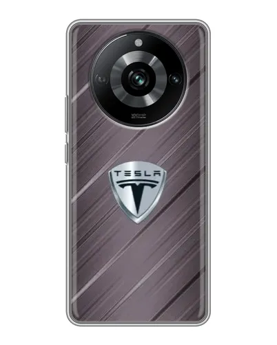 Чохол для Realme 11 з картинкою «Металева текстура Tesla»
