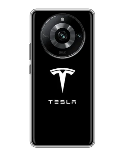 Чохол для Realme 11 з картинкою «Tesla White Logo»