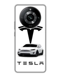 Чохол для Realme 11 з картинкою «Tesla White Style»