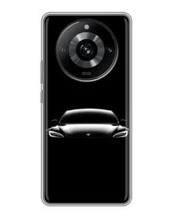 Чохол для Realme 11 з картинкою «Фари Tesla Night»