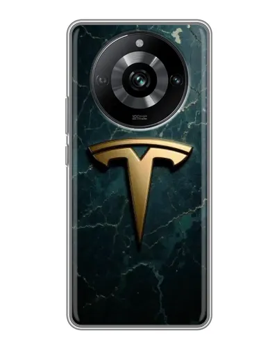 Чохол для Realme 11 з картинкою «Мармурова Tesla Gold»