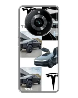 Чохол для Realme 11 з картинкою «Колаж Cybertruck Tesla»