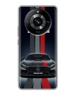 Чохол для Realme 11 з картинкою «Mercedes — білий карбон»