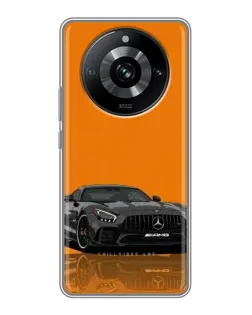 Чохол для Realme 11 з картинкою «Помаранчевий Mercedes AMG»
