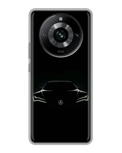 Чехол для Realme 11 с картинкой «Mercedes — силуэт авто»