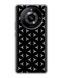 Чехол для Realme 11 с картинкой «Mercedes паттерн звезд»