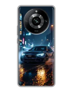 Чохол для Realme 11 з картинкою «Нічне місто та Audi»