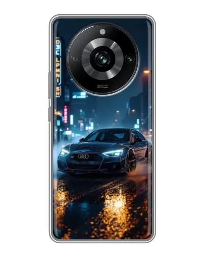 Чохол для Realme 11 з картинкою «Нічне місто та Audi»
