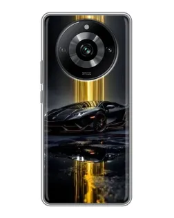 Чохол для Realme 11 з картинкою «Нічний Lamborghini драйв»