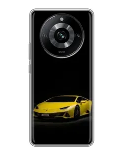 Чохол для Realme 11 з картинкою «Lamborghini жовтий акцент»