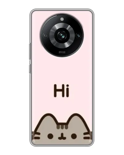 Чехол для Realme 11 с картинкой «Пушин говорит Hi» Чехол для Realme 11 с картинкой «Пушин говорит Hi»