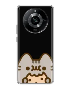 Чехол для Realme 11 с картинкой «Пушин на черном»