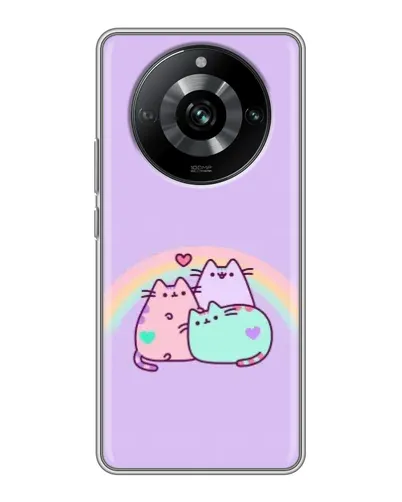 Чехол для Realme 11 с картинкой «Радужные Пушины» Чехол для Realme 11 с картинкой «Радужные Пушины»