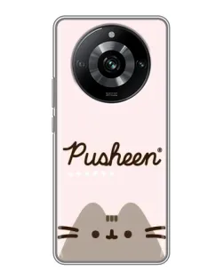 Чехол для Realme 11 с картинкой «Pusheen логотип»