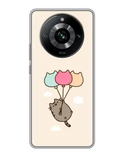 Чехол для Realme 11 с картинкой «Пушин на шариках»