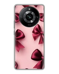 Чехол для Realme 11 с картинкой «Бордовый атлас»