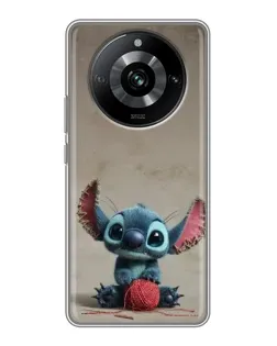 Чехол для Realme 11 с картинкой «Стич на коричневом фоне» Чехол для Realme 11 с картинкой «Стич на коричневом фоне»
