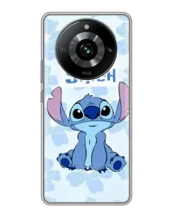 Чехол для Realme 11 с картинкой «Stitch среди цветов» Чехол для Realme 11 с картинкой «Stitch среди цветов»