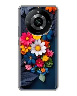 Чехол для Realme 11 с картинкой «Цветочная феерия»
