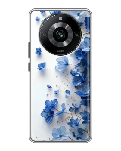 Чехол для Realme 11 с картинкой «Голубой цветочный каскад»