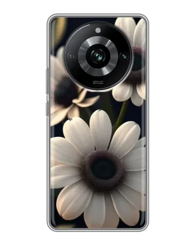 Чехол для Realme 11 с картинкой «Белые маргаритки макро»