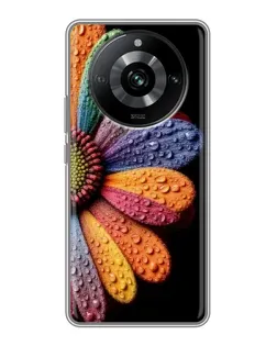 Чехол для Realme 11 с картинкой «Радужный цветок»