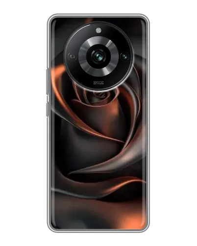 Чехол для Realme 11 с картинкой «Шелковая черная роза»