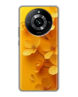 Чехол для Realme 11 с картинкой «Золотые лепестки»