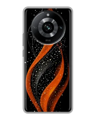 Чехол для Realme 11 с картинкой «Огненная звездная волна»