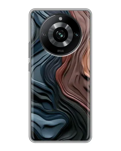 Чехол для Realme 11 с картинкой «Цветные волны каньона»