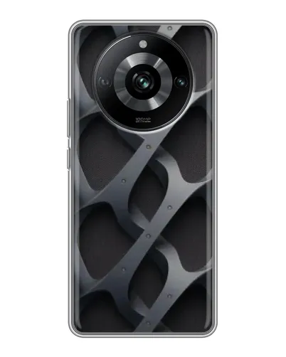 Чехол для Realme 11 с картинкой «Объемное серое плетение»